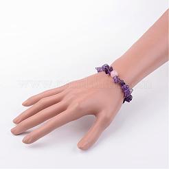 Natural Amethyst Stretch Bracelets&nbsp;BJEW-JB02523-02