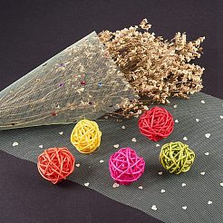 ハートキラキラスパンコールデコメッシュリボン  チュール生地  スカートを作るためのチュールロールスプールファブリック  淡緑色  6インチ（15cm）  約10ヤード/ロール（9.144メートル/ロール）&nbsp;OCOR-BC0007-14