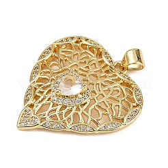 Brass Micro Pave Cubic Zirconia Pendants&nbsp;KK-S526-18G