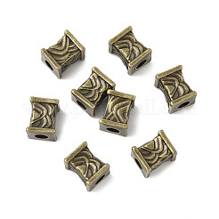 チベット風合金ビーズ  直方体の  カドミウムフリー＆鉛フリー  アンティークブロンズ  10.5x8.5x8.5mm  穴：3.7mm  約390個/1000g&nbsp;FIND-F012-07AB
