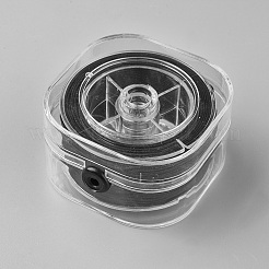 弾性ポリエステルコード  ラウンド  ブラック  0.8mm  約70m /ロール&nbsp;EW-WH0007-04