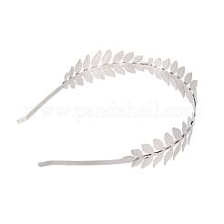 ファッショナブルな鉄のヘアバンドパーツ  プラチナ  32x2mm  内径：119~121mm&nbsp;OHAR-T008-03P
