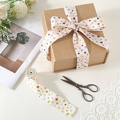 4m 2色 水玉模様 布 シルク リボン ヘッドバンド  ミックスカラー  40~42mm&nbsp;AJEW-DJ0005-70