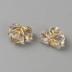 Transparent Acrylic Maple Leaf Beads&nbsp;OACR-R091-02