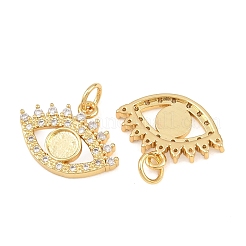 Brass Micro Pave Clear Cubic Zirconia Pendants&nbsp;CU-CBAB719-06G