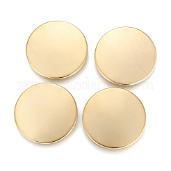 304ステンレススチールプレーンエッジベゼルカップ  カボションのセッティング  フラットラウンド  ゴールドカラー  トレイ：25mm  26.5x2mm&nbsp;STAS-E460-10G-25MM
