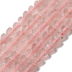 天然石ローズクォーツビーズ連売り  ハート  6x6x2mm  穴：0.7mm  約65~72個/連  13.39''（34cm）〜15.35''（39cm）&nbsp;G-A272-A01-15