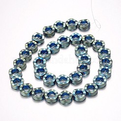 電気メッキ非磁性合成ヘマタイトドーナツビーズ連売り  ミックスカラー  12x4mm  穴：1mm  約34個/連  16.1インチ&nbsp;G-F230-13