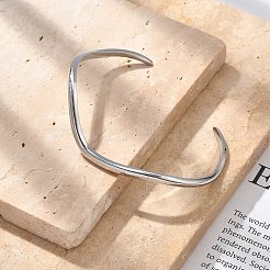 304 Stainless Steel Cuff Bangles for Women&nbsp;BJEW-B108-11P