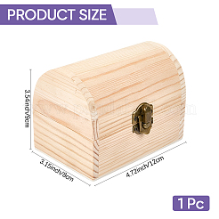 1Pc Unfinished Wooden Storage Box&nbsp;WOCR-SP0001-02