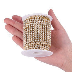 Brass Rhinestone Strass Chains&nbsp;CHC-T001-SS18-01C