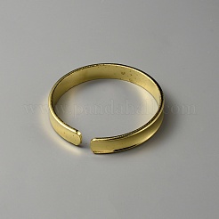 Brass Cuff Bangles for Men Women&nbsp;BJEW-WH0022-07G