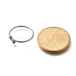 女性用304ステンレススチールオープンカフリング  ステンレス鋼色  1.2mm  内径：18mm&nbsp;RJEW-F170-03P-05