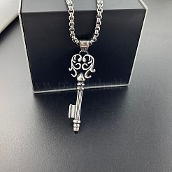 Stylish 304 Stainless Steel Punk Key Pendant Simple High-end Fashion Necklaces&nbsp;BU2925