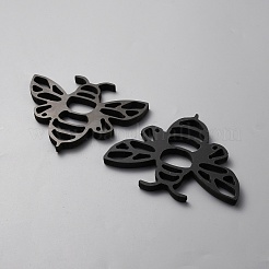 PVCプラスチック農家ミツバチと蜂の巣の壁の装飾  ブラック  75~130x100~230x7mm  5個/セット&nbsp;AJEW-WH0347-97B