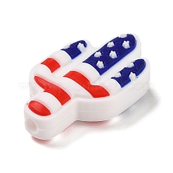 Independence Day Silicone Focal Beads&nbsp;LS-SIL-R147-01B