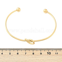 Ion Plating(IP) 304 Stainless Steel Knot Cuff Bangles for Women&nbsp;BJEW-M233-04G