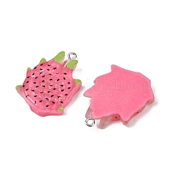Fruit Theme Spray Painted Opaque Resin Pendants&nbsp;RESI-F061-02