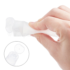 20ml peプラスチック詰め替え可能なフリップトップキャップボトル  PPプラスチック蓋付き  旅行用ポータブルスクイーズメイクアップホース  フェイシャルクレンザーチューブ  顔クリーム容器  ホワイト  8cm  容量：20ミリリットル&nbsp;X-MRMJ-WH0037-02A