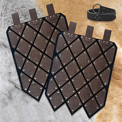 1 Bags Medieval Alloy Rivet PU Leather Chain Belts for Men&nbsp;AJEW-CL0005-61