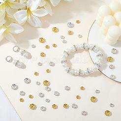 300Pcs 6 Styles Brass Rhinestone Spacer Beads&nbsp;RB-PA0001-02