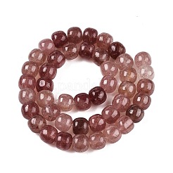 天然石ストロベリークォーツビーズ連売り  バレル  10~10.5x9~9.5mm  穴：1.2mm  約41~43個/連  14.37~16''（36.5~40センチメートル）&nbsp;G-T138-146