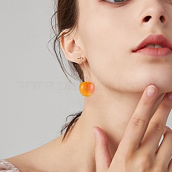 4Pair 4 Colors Lifelike Cherry Dangle Stud Earrings&nbsp;EJEW-SZ0001-54