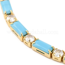 Brass Cubic Zirconia Slider Necklaces&nbsp;NJEW-A010-01G