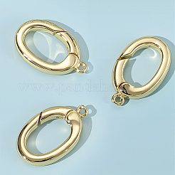 6Pcs Rack Plating Brass Spring Gate Rings&nbsp;KK-SC0006-48G-01