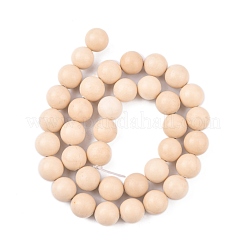 天然石フォッシルビーズ連売り  ラウンド  10mm  穴：1mm  約37~39個/連  15インチ&nbsp;X-G-E110-10mm-2