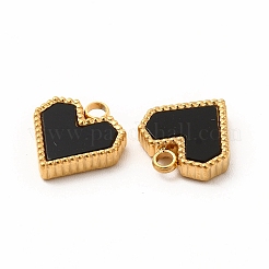 PVD真空メッキ304ステンレスペンダント  長持ちメッキ  アクリルと  ハート  ミックスカラー  12x11x3mm  穴：2mm&nbsp;STAS-A076-06G