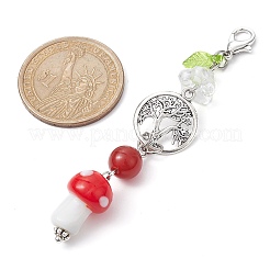Synthetic & Natural Mixed Gemstone Beaded Pendant Decorations&nbsp;HJEW-JM01484