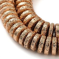 Electroplated Natural Lava Rock Beads Strands&nbsp;G-I360-A05-02