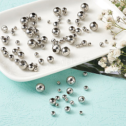 Round 304 Stainless Steel Beads&nbsp;STAS-MP0001-01P