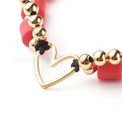 Handmade Polymer Clay Beads Nylon Thread Braided Bead Bracelets&nbsp;BJEW-JB06626