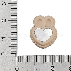 ラインストーン付きスプレー塗装合金ビーズ  鉛フリー＆カドミウムフリー  ハート  バリーウッド  20x15.5x7.5mm  穴：1.6mm&nbsp;PALLOY-D029-04B-RS