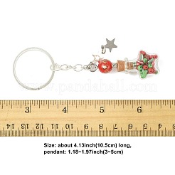 Star Glass Bottle with Seed Beaded & Handmade Glass Keychains&nbsp;KEYC-FS00041