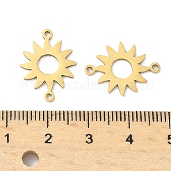 201 Stainless Steel Laser Cut Connector Charms&nbsp;STAS-P428-06G