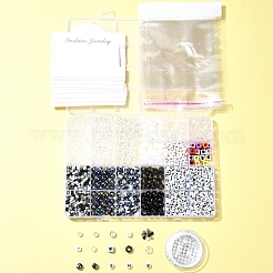 DIY アクリル & プラスチック ビーズ ブレスレット 作成キット  ミックスカラー  4~150x0.8~100x0.5~8mm  穴：1~3.8mm&nbsp;DIY-FS0006-42