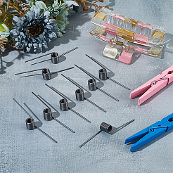 304ステンレス鋼ねじりバネ30個  ガンメタ色  70x12x9mm  穴：6.4mm&nbsp;FIND-BC0014-16E