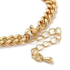 Brass Micro Pave Clear Cubic Zirconia Hollow Heart Cuban Link Chains Bracelets for Women&nbsp;BJEW-M322-02G