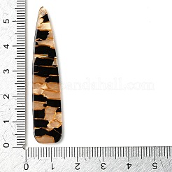 アクリルパーツ  ティアドロップ  コーヒー  54x11.5x2.5mm  穴：1.5mm&nbsp;OACR-R268-01C