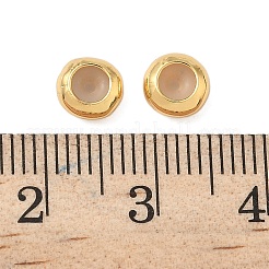 真鍮ビーズ  内部のゴムと  スライダービーズ  ロンデル  18KGP本金メッキ  6x3mm  穴：1.2mm&nbsp;KK-S350-16G-A