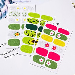 Avocados & Strawberries & Flowers Full Cover Nail Art Stickers&nbsp;MRMJ-T109-WSZ-M2