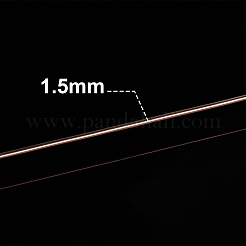 つや消し丸型アルミ線  ココナッツブラウン  15ゲージ  1.5mm  68 m /ロール&nbsp;AW-BC0003-30D-1.5mm