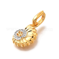 Brass Micro Pave Cubic Zirconia Pendants&nbsp;KK-S517-01C-G