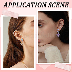 40Pcs Spray Painted Alloy Stud Earring Findings&nbsp;FIND-SP0005-51
