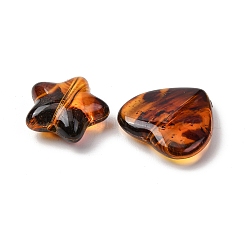 Leopard Print Transparent Acrylic Beads&nbsp;OACR-Z041-20