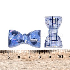 クリア樹脂カボション  スパンコール入り  蝶結び  18x32x7mm&nbsp;FIND-Z077-14C