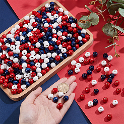 600Pcs 3 Colors Dyed Wood Beads&nbsp;WOOD-SC0002-43